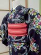 Photo4: CN0201G Pour Dyed Yukata (Grade B) and HANHABA OBI half width sash (Grade B) (4)