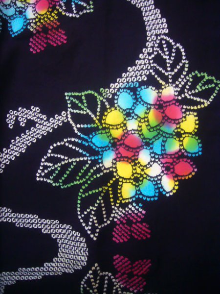 Photo9: CN0201G Pour Dyed Yukata (Grade B) and HANHABA OBI half width sash (Grade B) (9)