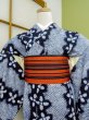 Photo3: CN0201J YUKATA summer(made in Japan) (Grade B) and HANHABA OBI half width sash (Grade C) (3)