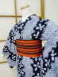 Photo4: CN0201J YUKATA summer(made in Japan) (Grade B) and HANHABA OBI half width sash (Grade C) (4)