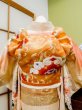 Photo8: CN0201K FURISODE long-sleeved (Grade A) and FUKURO OBI sash (Grade B) (8)