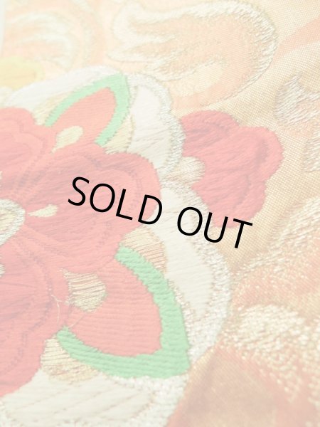 Photo31: CN0201K FURISODE long-sleeved (Grade A) and FUKURO OBI sash (Grade B) (31)