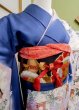 Photo5: CN0201L FURISODE long-sleeved (Grade C) and FUKURO OBI sash (Grade A) (5)