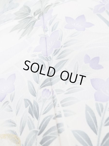 Photo25: CN0201L FURISODE long-sleeved (Grade C) and FUKURO OBI sash (Grade A) (25)