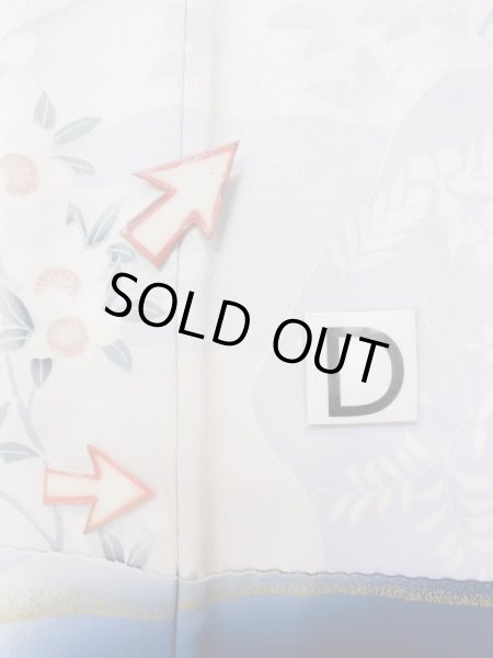 Photo30: CN0201L FURISODE long-sleeved (Grade C) and FUKURO OBI sash (Grade A) (30)