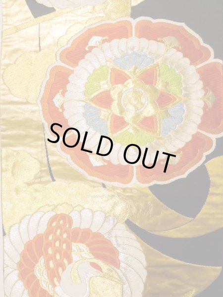 Photo35: CN0201L FURISODE long-sleeved (Grade C) and FUKURO OBI sash (Grade A) (35)