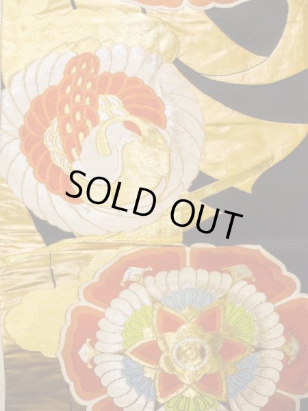 Photo36: CN0201L FURISODE long-sleeved (Grade C) and FUKURO OBI sash (Grade A) (36)