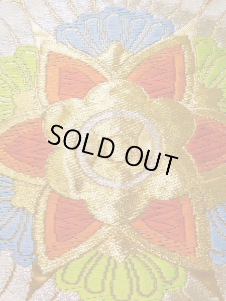 Photo37: CN0201L FURISODE long-sleeved (Grade C) and FUKURO OBI sash (Grade A) (37)