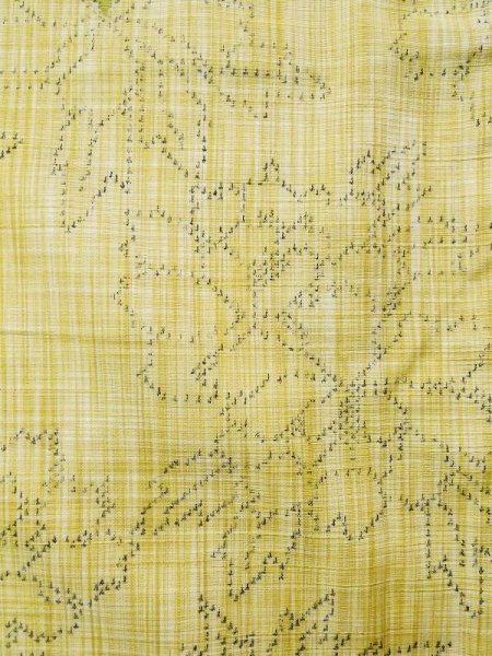 Photo15: CN0726A TSUMUGI pongee (Grade A) and HANHABA OBI half width sash (Grade A) (15)