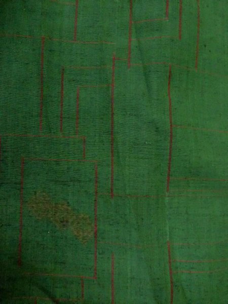 Photo10: CN0726D TSUMUGI pongee (Grade A) and HANHABA OBI half width sash (Grade A) (10)