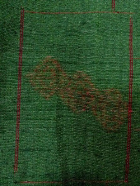 Photo11: CN0726D TSUMUGI pongee (Grade A) and HANHABA OBI half width sash (Grade A) (11)