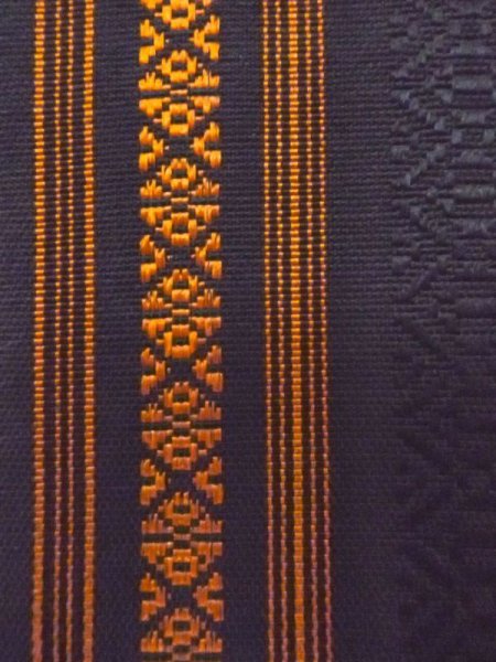 Photo21: CN0726D TSUMUGI pongee (Grade A) and HANHABA OBI half width sash (Grade A) (21)