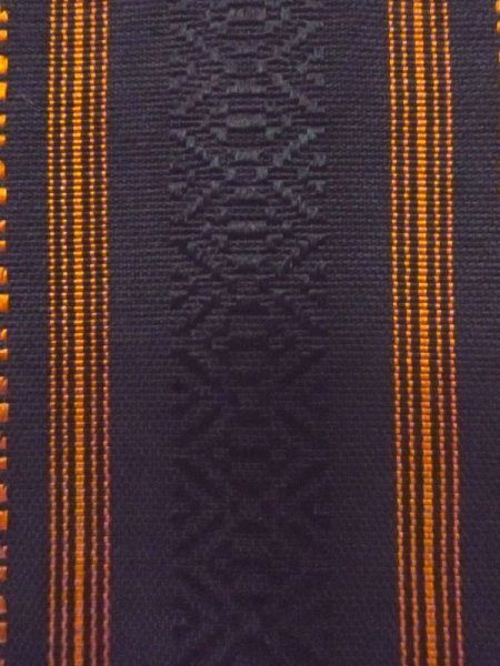 Photo22: CN0726D TSUMUGI pongee (Grade A) and HANHABA OBI half width sash (Grade A) (22)