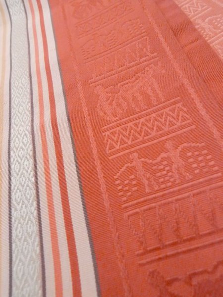 Photo29: CN0726E KOMON dyed (Grade C) and HANHABA OBI half width sash (Grade C) (29)