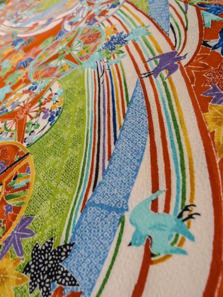 Photo15: CN0726H KOMON dyed (Grade A) and NAGOYA OBI sash (Grade A) (15)