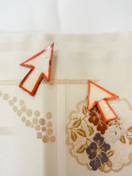 Photo30: CN0726I KOMON dyed (Grade A) and NAGOYA OBI sash (Grade B) (30)