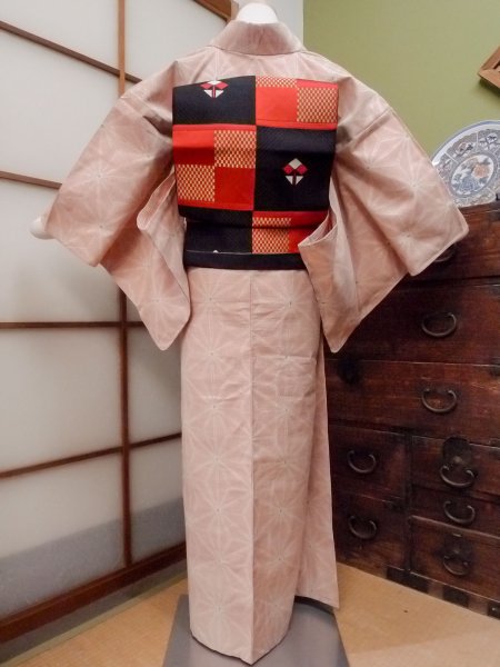 Photo4: CO0221A HITOE unlined (Grade C) and NAGOYA OBI sash (Grade A) (4)