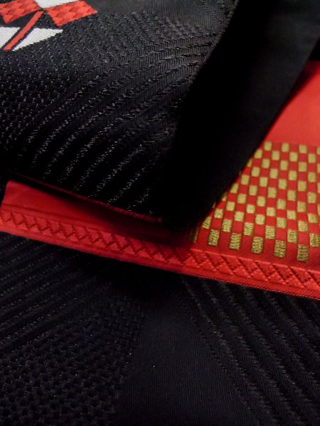 Photo35: CO0221A HITOE unlined (Grade C) and NAGOYA OBI sash (Grade A) (35)