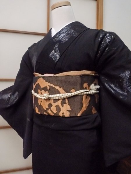 Photo3: CO0221B ORI woven (Grade B) and FUKURO NAGOYA Obi (Grade A) (3)