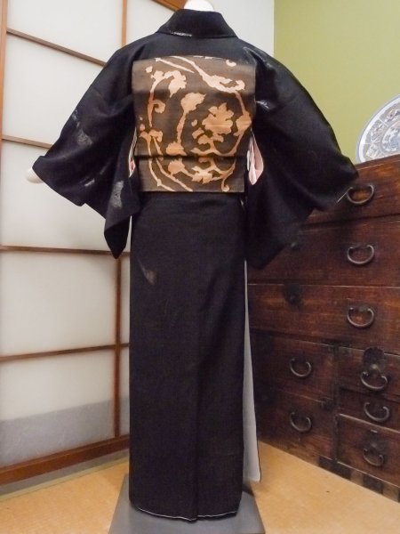 Photo4: CO0221B ORI woven (Grade B) and FUKURO NAGOYA Obi (Grade A) (4)