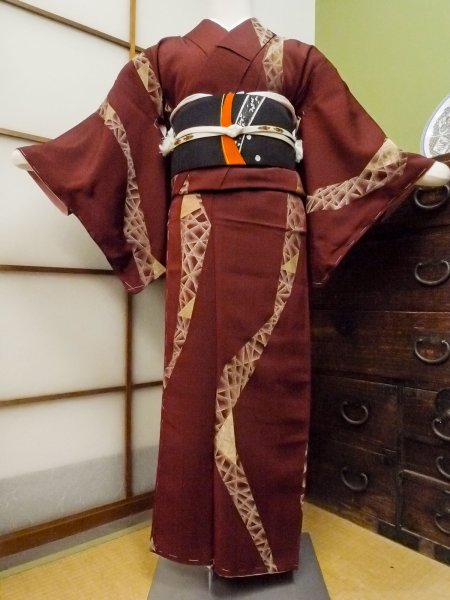 Photo1: CO0221C KOMON dyed (Grade C) and NAGOYA OBI sash (Grade B) (1)