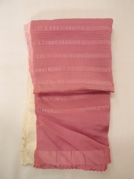 Photo11: CO0221E TSUMUGI pongee (Grade B) and NAGOYA OBI sash (Grade A) (11)