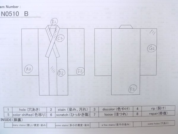 Photo22: CO0221E TSUMUGI pongee (Grade B) and NAGOYA OBI sash (Grade A) (22)