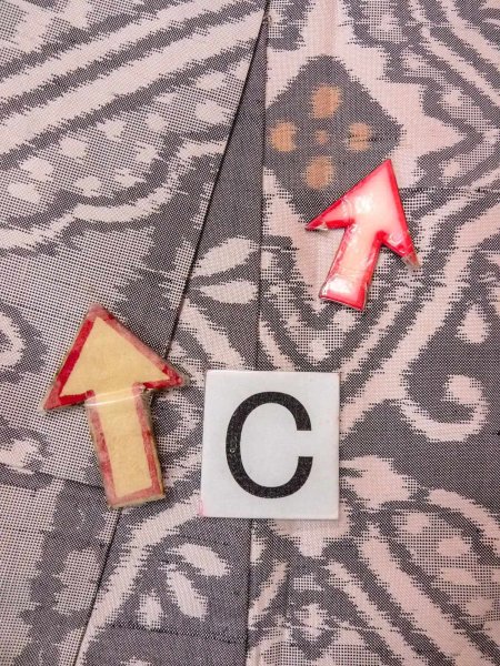 Photo25: CO0221E TSUMUGI pongee (Grade B) and NAGOYA OBI sash (Grade A) (25)