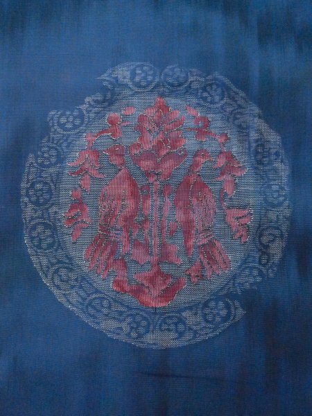 Photo31: CO0221E TSUMUGI pongee (Grade B) and NAGOYA OBI sash (Grade A) (31)