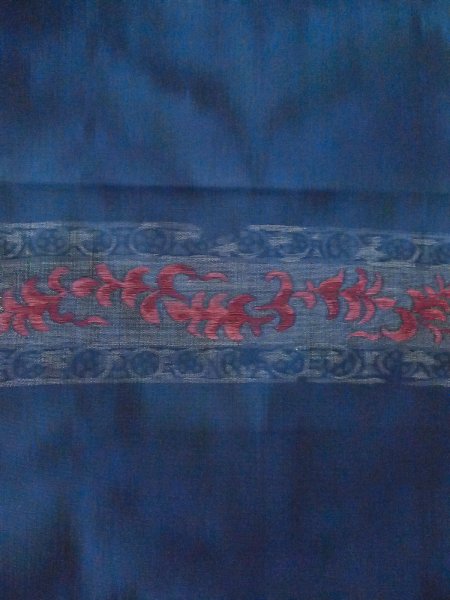 Photo34: CO0221E TSUMUGI pongee (Grade B) and NAGOYA OBI sash (Grade A) (34)