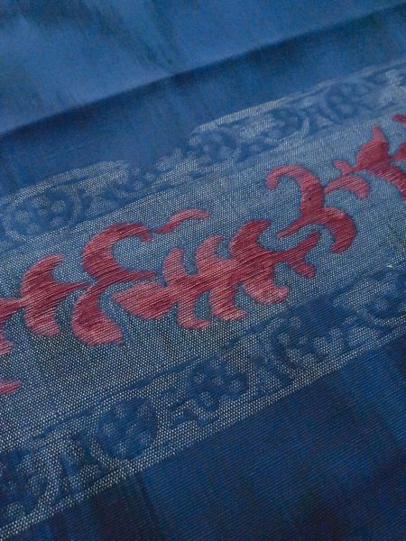 Photo35: CO0221E TSUMUGI pongee (Grade B) and NAGOYA OBI sash (Grade A) (35)