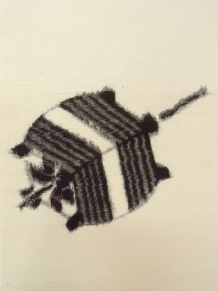 Photo25: CO0221F TSUMUGI pongee (Grade B) and FUKURO OBI sash (Grade C) (25)