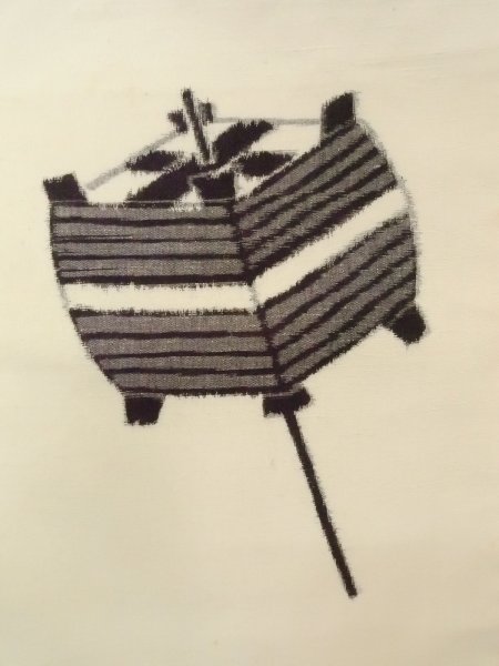 Photo27: CO0221F TSUMUGI pongee (Grade B) and FUKURO OBI sash (Grade C) (27)