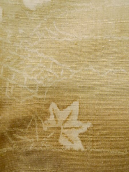 Photo14: CO0221G TSUMUGI pongee (Grade B) and FUKURO OBI sash (Grade A) (14)