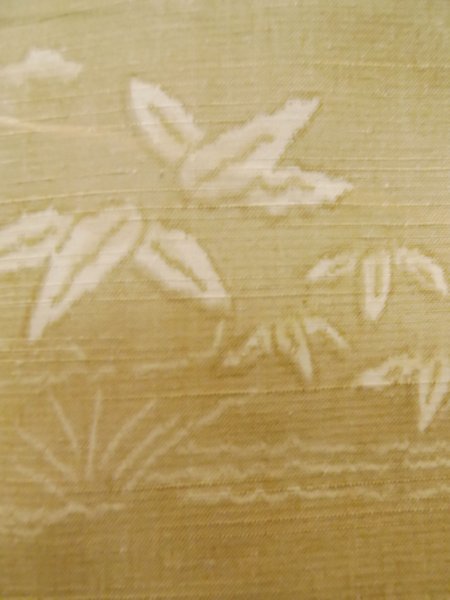 Photo16: CO0221G TSUMUGI pongee (Grade B) and FUKURO OBI sash (Grade A) (16)