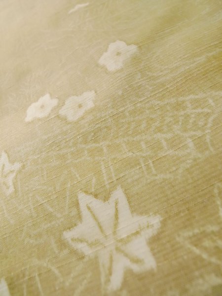 Photo18: CO0221G TSUMUGI pongee (Grade B) and FUKURO OBI sash (Grade A) (18)