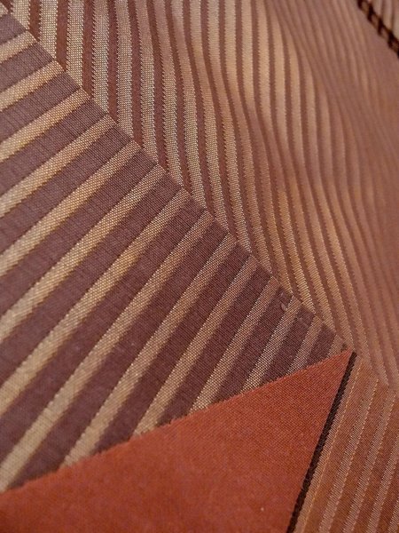 Photo27: CO0221G TSUMUGI pongee (Grade B) and FUKURO OBI sash (Grade A) (27)