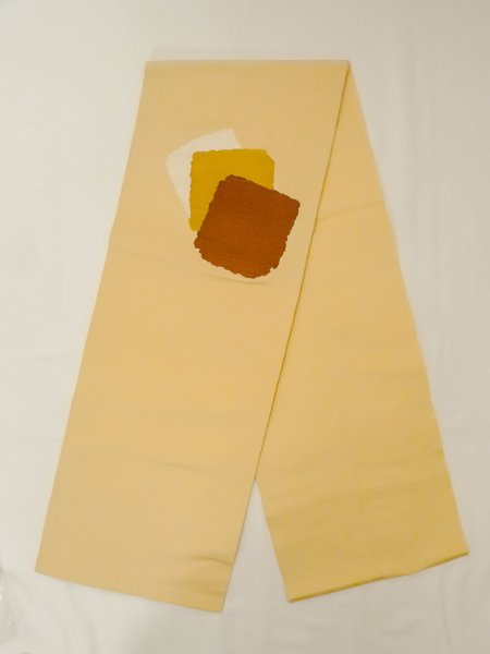 Photo8: CO0221H TSUMUGI pongee (Grade B) and FUKURO OBI sash (Grade B) (8)