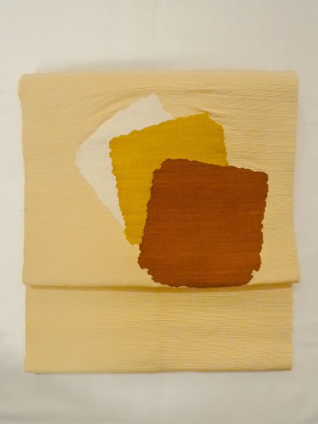 Photo9: CO0221H TSUMUGI pongee (Grade B) and FUKURO OBI sash (Grade B) (9)