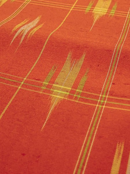 Photo16: CO0221H TSUMUGI pongee (Grade B) and FUKURO OBI sash (Grade B) (16)