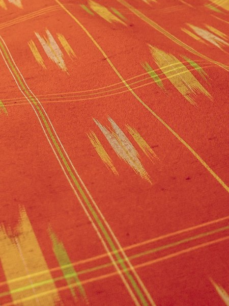 Photo17: CO0221H TSUMUGI pongee (Grade B) and FUKURO OBI sash (Grade B) (17)