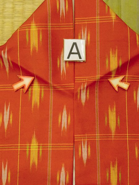 Photo21: CO0221H TSUMUGI pongee (Grade B) and FUKURO OBI sash (Grade B) (21)