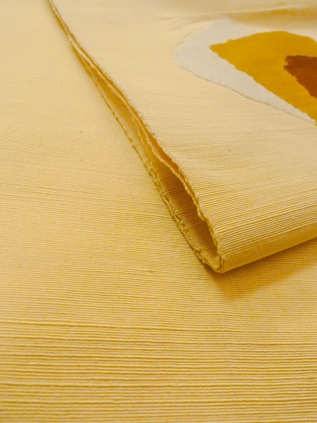 Photo26: CO0221H TSUMUGI pongee (Grade B) and FUKURO OBI sash (Grade B) (26)