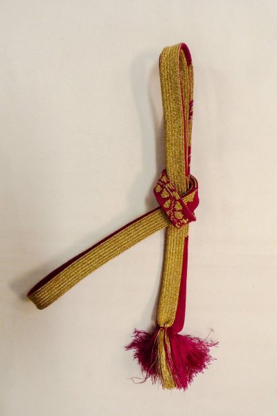 Photo12: CO0305A FURISODE long-sleeved (Grade B) and FUKURO OBI sash (Grade B) (12)