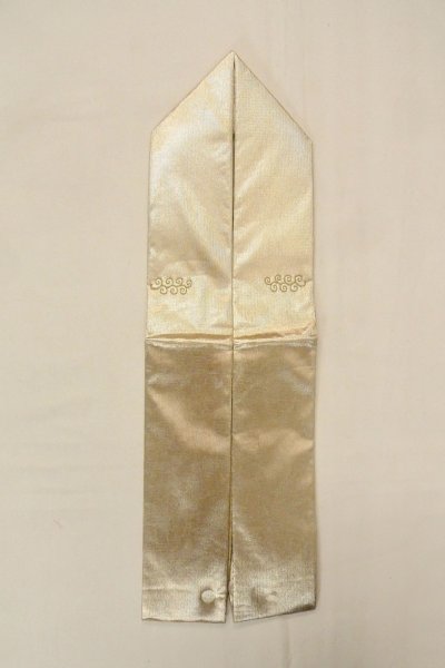 Photo13: CO0305A FURISODE long-sleeved (Grade B) and FUKURO OBI sash (Grade B) (13)
