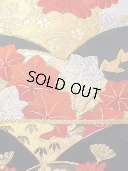 Photo29: CO0305B FURISODE long-sleeved (Grade B) and FUKURO OBI sash (Grade A) (29)