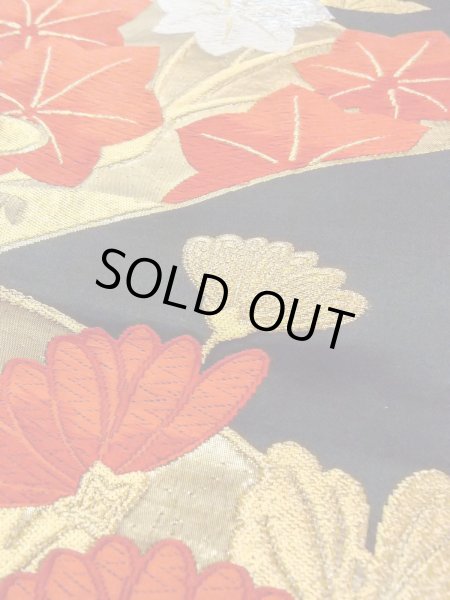 Photo32: CO0305B FURISODE long-sleeved (Grade B) and FUKURO OBI sash (Grade A) (32)
