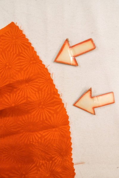 Photo38: CO0305B FURISODE long-sleeved (Grade B) and FUKURO OBI sash (Grade A) (38)