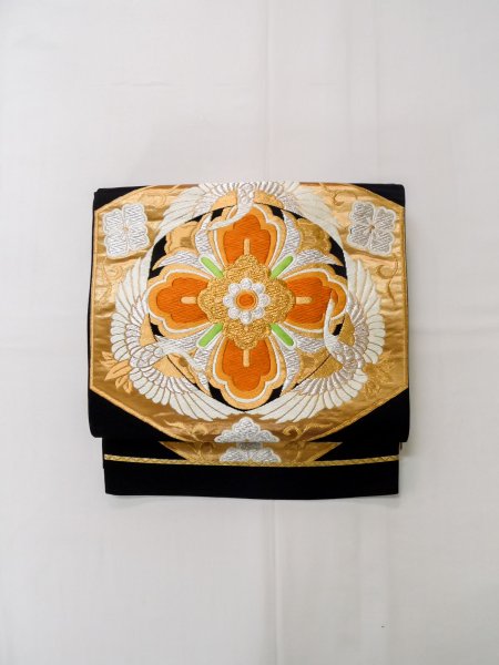 Photo11: CO0305C FURISODE long-sleeved (Grade A) and FUKURO OBI sash (Grade A) (11)