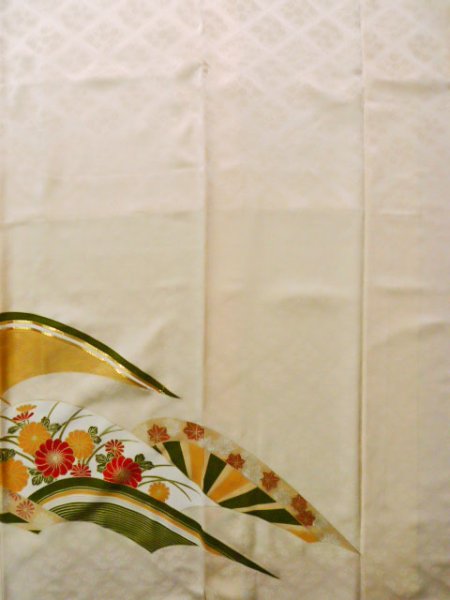 Photo15: CO0305C FURISODE long-sleeved (Grade A) and FUKURO OBI sash (Grade A) (15)